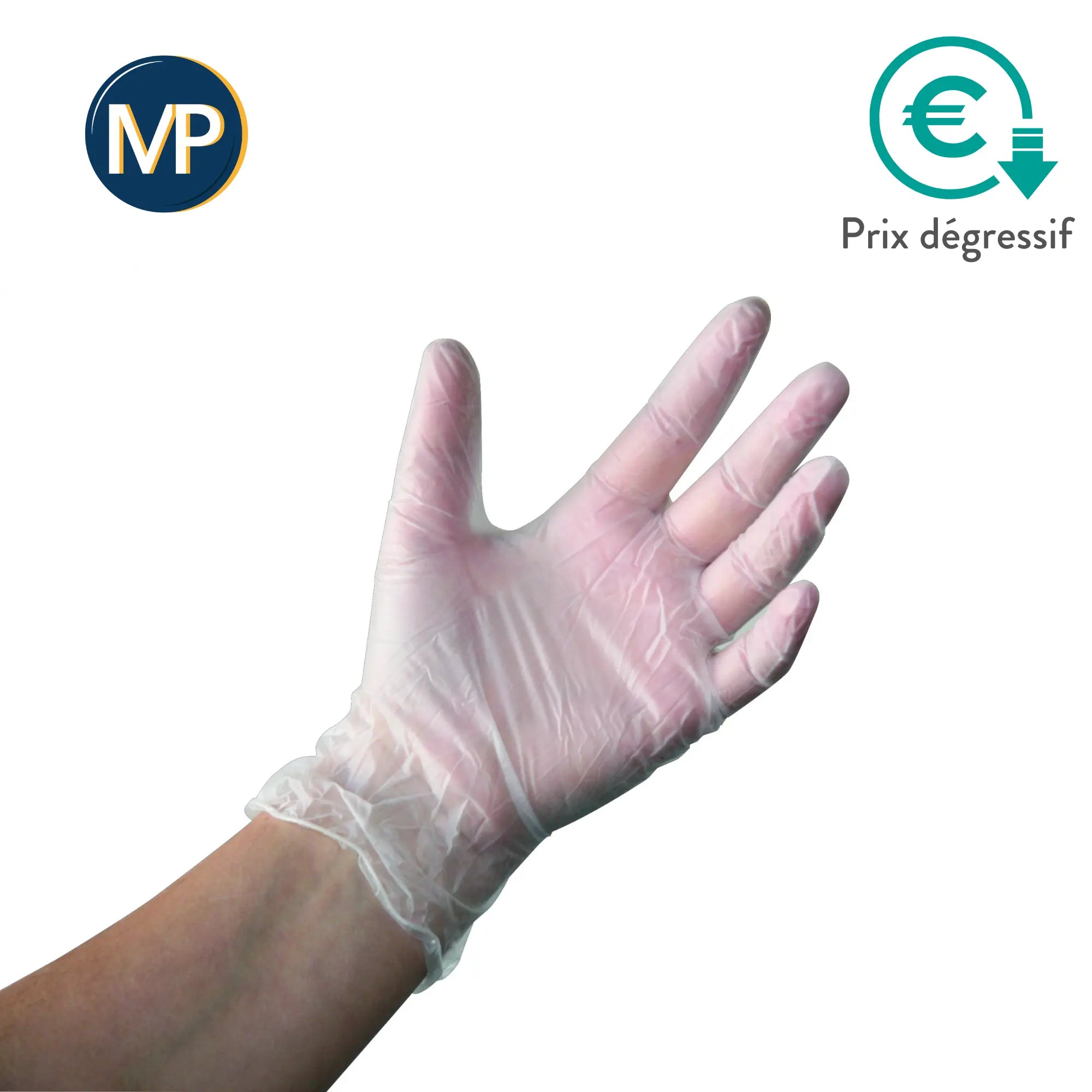 Examination gloves - Vinyl - Powder-free - Ambidextrous - Box of 100 - My Podologie